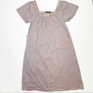 Antik Batik cotton dress floral embroidery Small